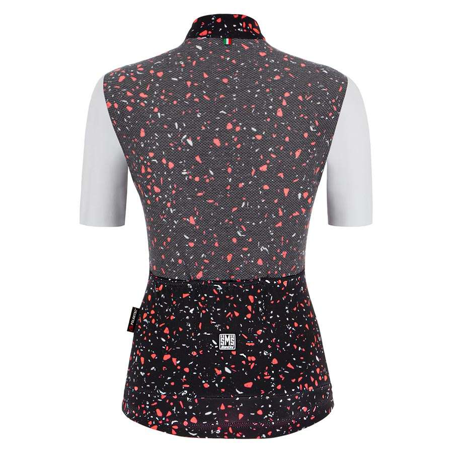 Santini Delta Pietra Fietsshirt Korte Mouwen Zwart/Roze/Wit Dames