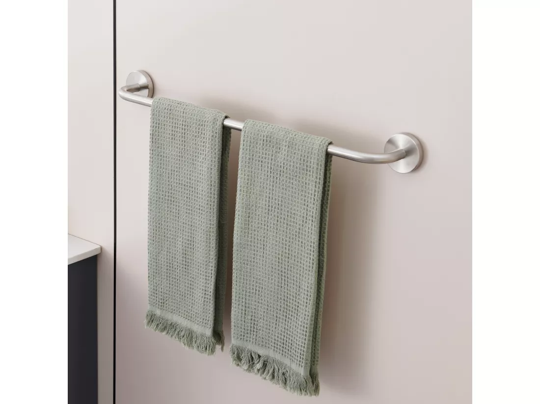 Colonne Douche Hydromassante avec LCD Écran Affichage Temprérature,avec 4 Jets Massage+60cm Porte-Serviettes Salle Bain Auto-adhésif/Perçage en Inox