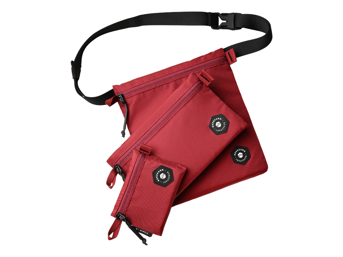 Nordkamm Etamin Red tasjes - Set van 3