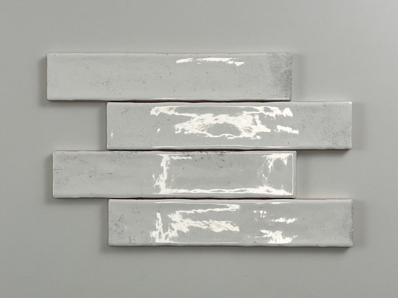 Tegelsample: Jabo Kalon wandtegel wit 5x25cm glans