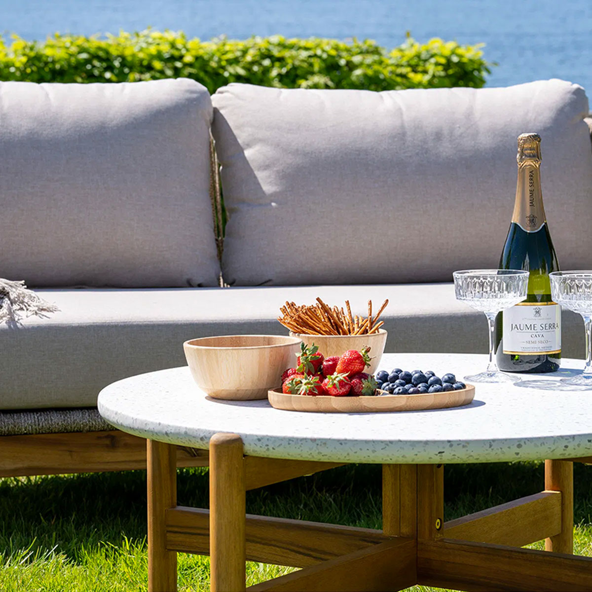 Tuin loungeset Teresa 4-delig - met zitkussens Beige