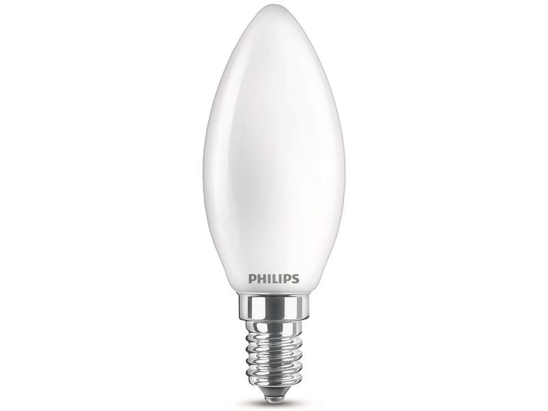 Philips Lampe LEDcla 40W E14 B35 WW FR ND Warmweiss Leuchtmittel B35 mit matter Oberfläche