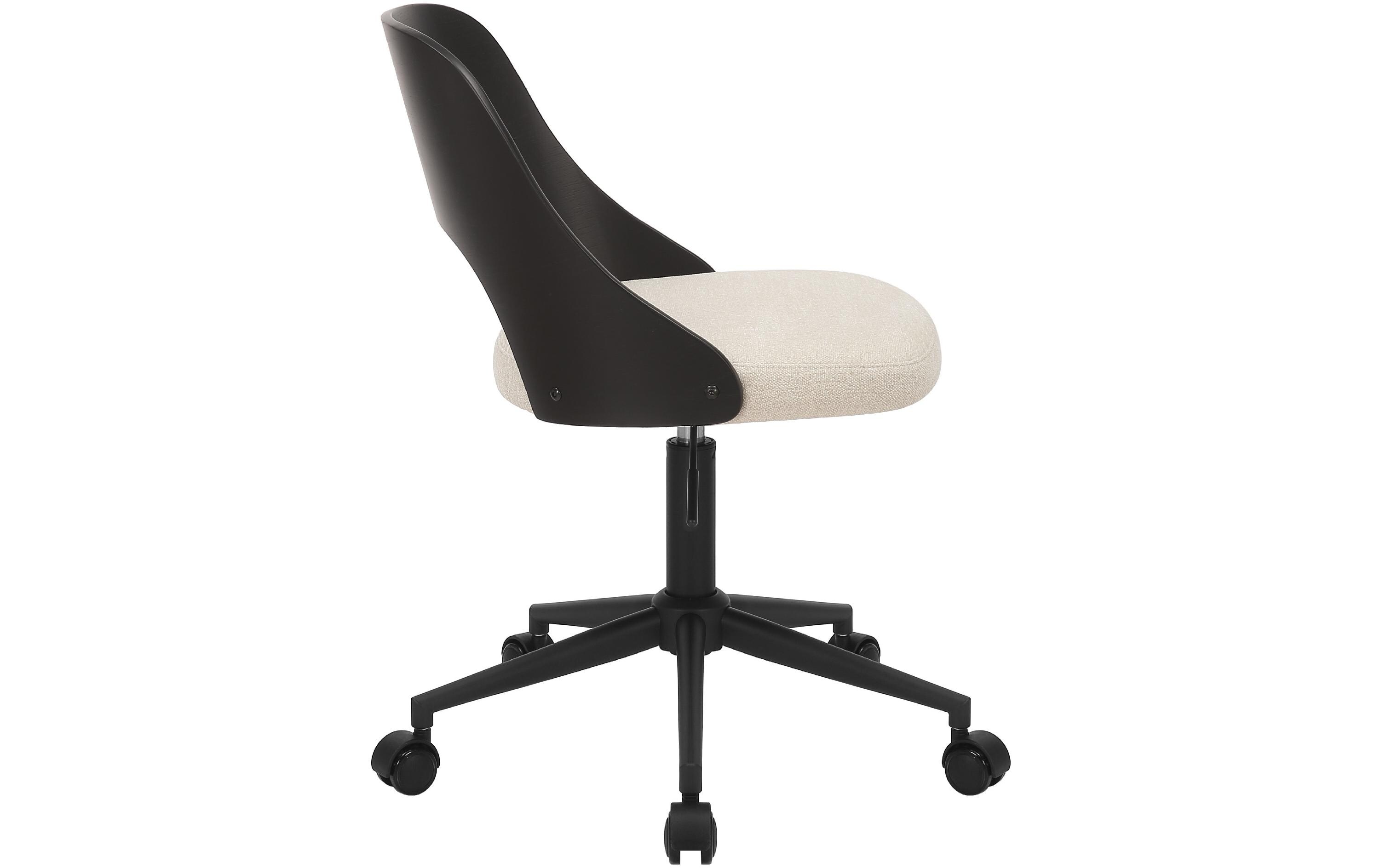Bürostuhl Lucy, Schwarz / Weiss<br>Höhenverstellbarer Schreibtischstuhl
