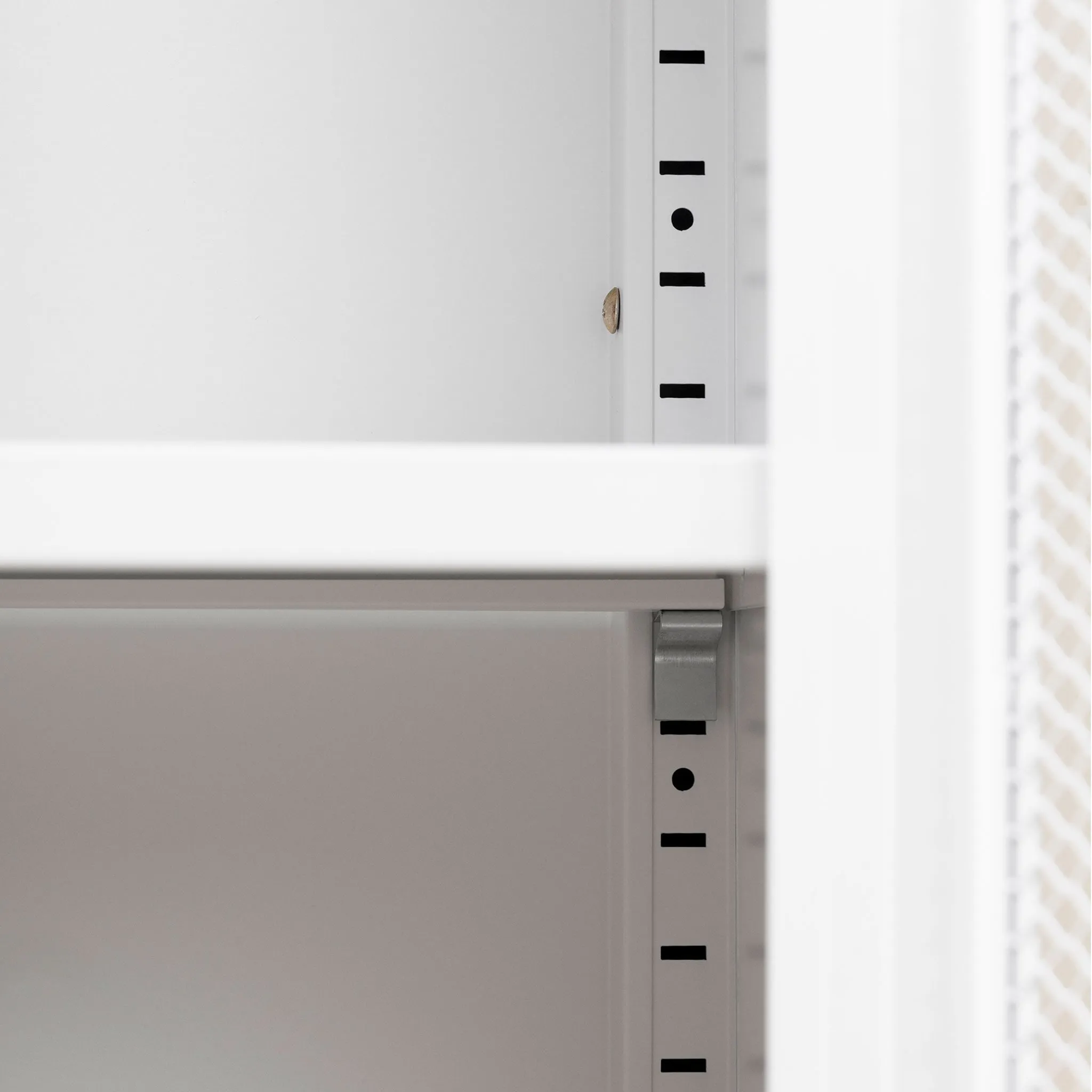 South Shore Meuble de Rangement avec Portes Grillagées en Métal Crea - Blanc