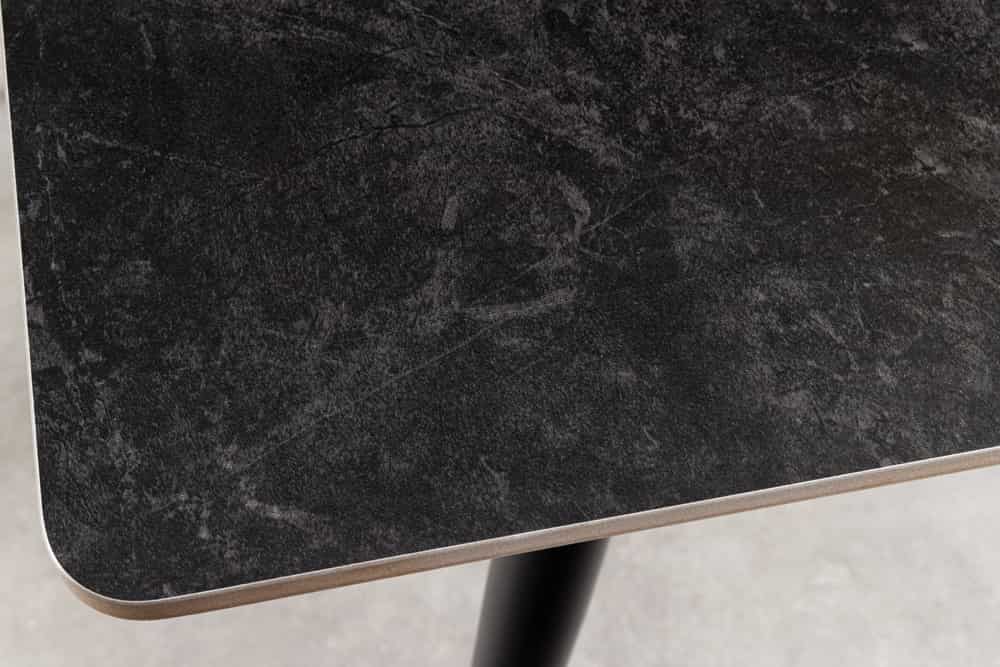 Moderner Esstisch MILANO 120cm anthrazit Keramik schwarze Metallbeine