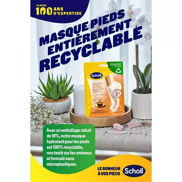 Máscara Nutritiva para os Pés Scholl com Mel de Manuka - 1 par