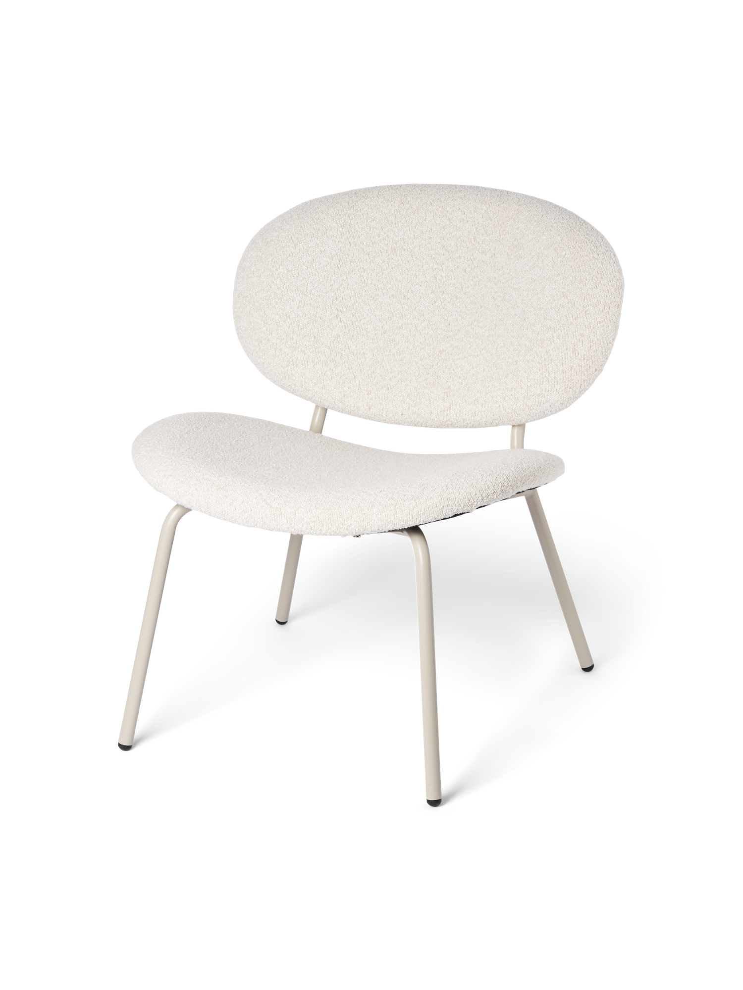 Loungestol i boucléstof | 67 x 78,5 x 75,5 cm. | Off White