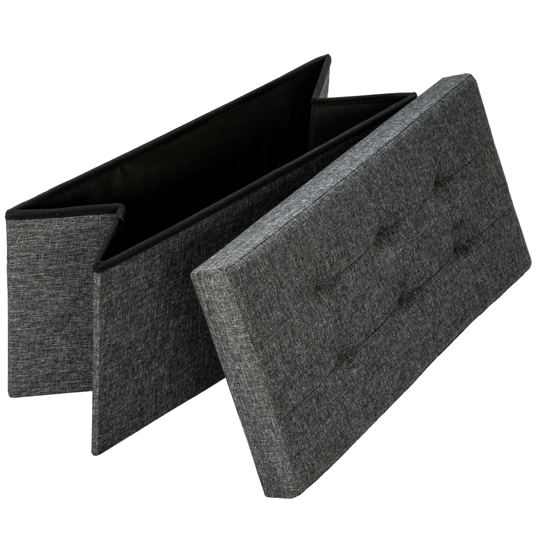 tectake® Sitzhocker, faltbar, Polyester, 76 x 38 x 38 cm