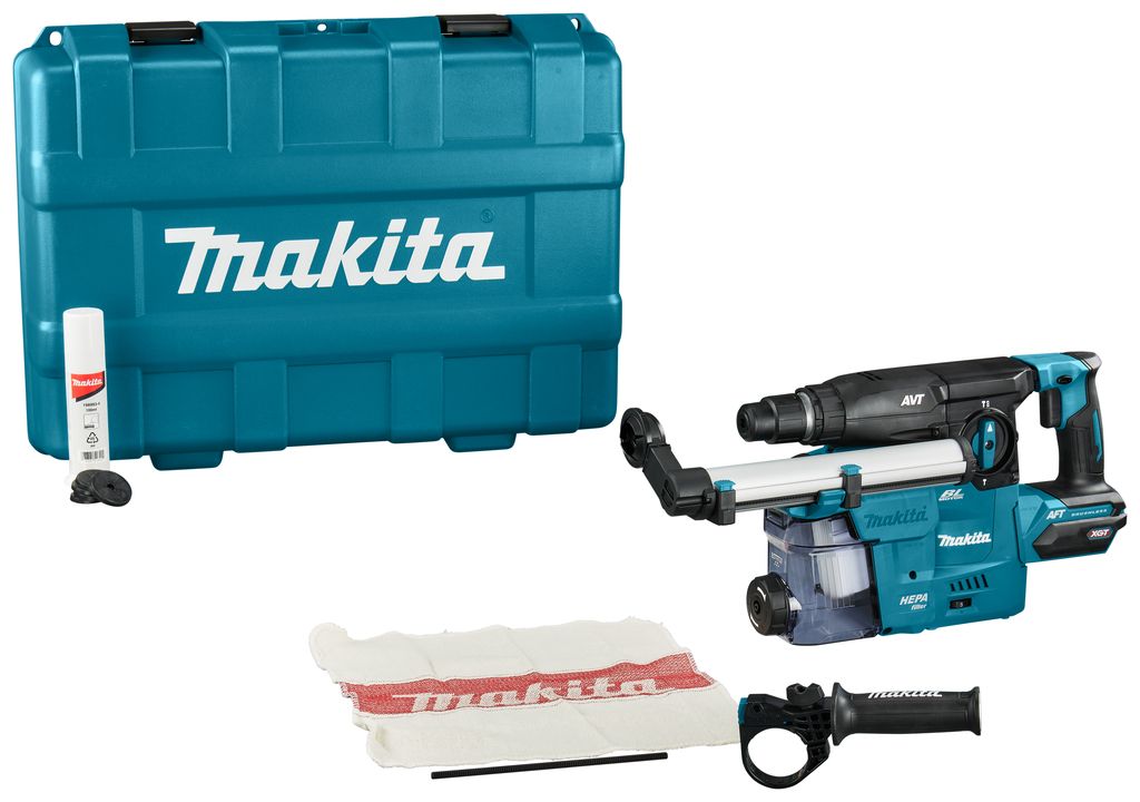 Makita HR008GZ03 40V Max Combihamer body in koffer met stofafzuiging