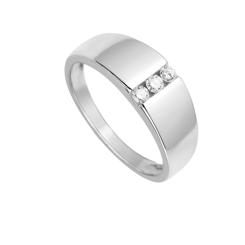Bague Femme - Or 18 Carats - Diamant 0,12 Carats