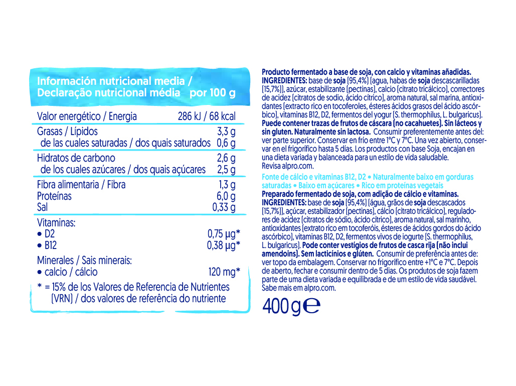 YOFU ALPRO NATURAL ESTILO SKYR 400G