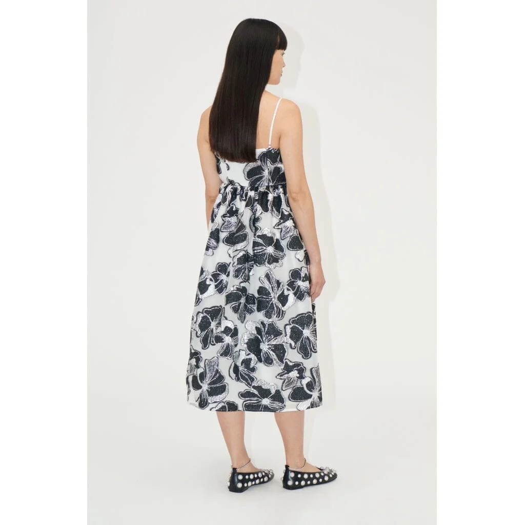 Stine Goya Voluminous Gathered Midi Dress, 1608 Organza Jacquard