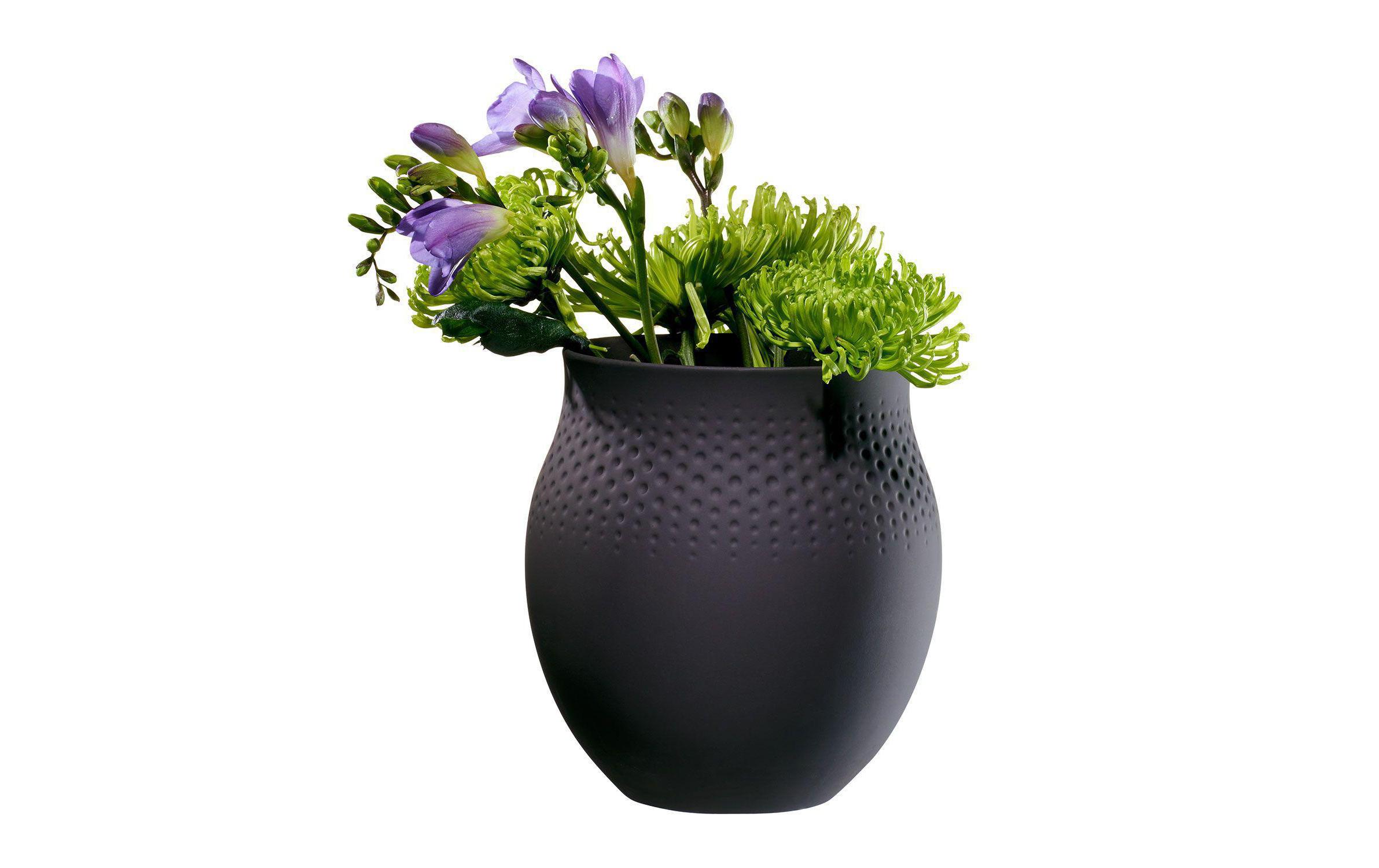 Vase Collier Perle No. 1, SchwarzSchwarze Vase