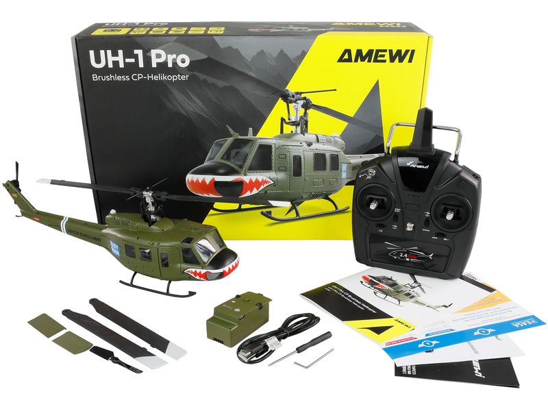 Amewi Helikopter UH-1 Pro 1:27 RTF CP Brushless Helikopter