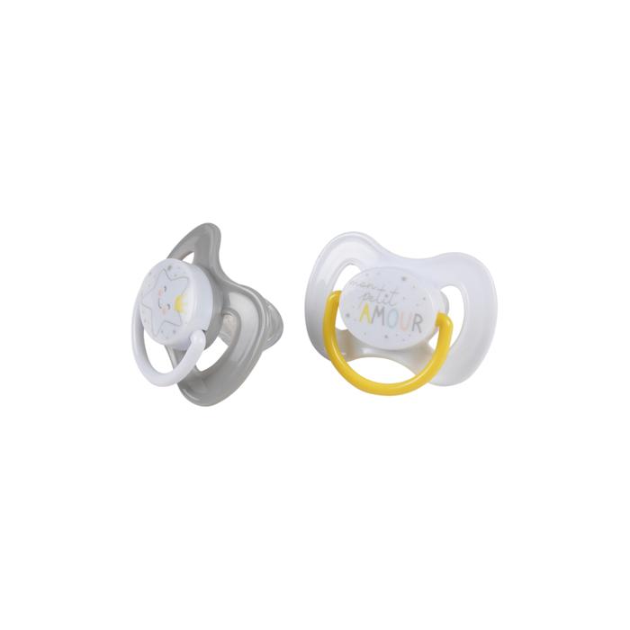 SET 2 SUCETTES SILICONE PHYSIOLOGIQUE 6MOIS PLUS