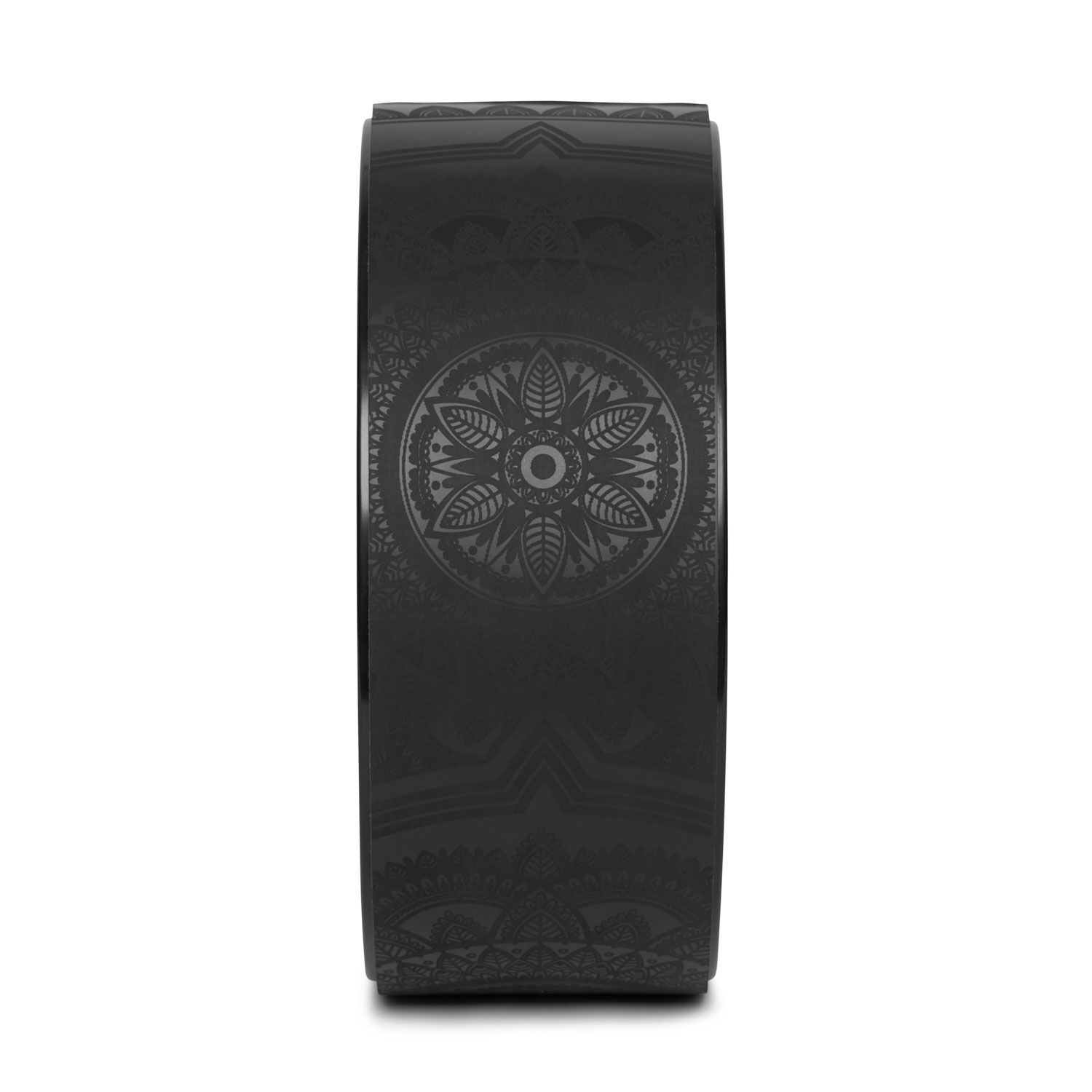 bodhi Yoga Wheel SAMSARA schwarz mit Mandala, Kautschuk/PU