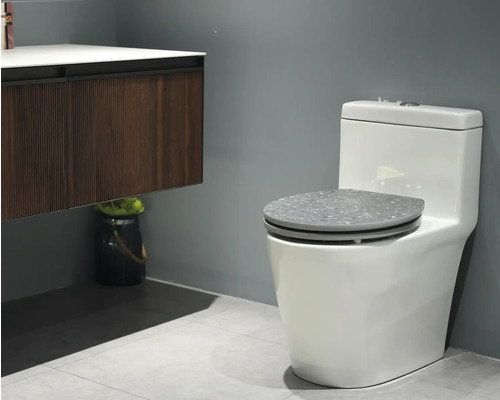 form&style toiletzitting Agrigan Terazzo decor donker soft-close mechanisme