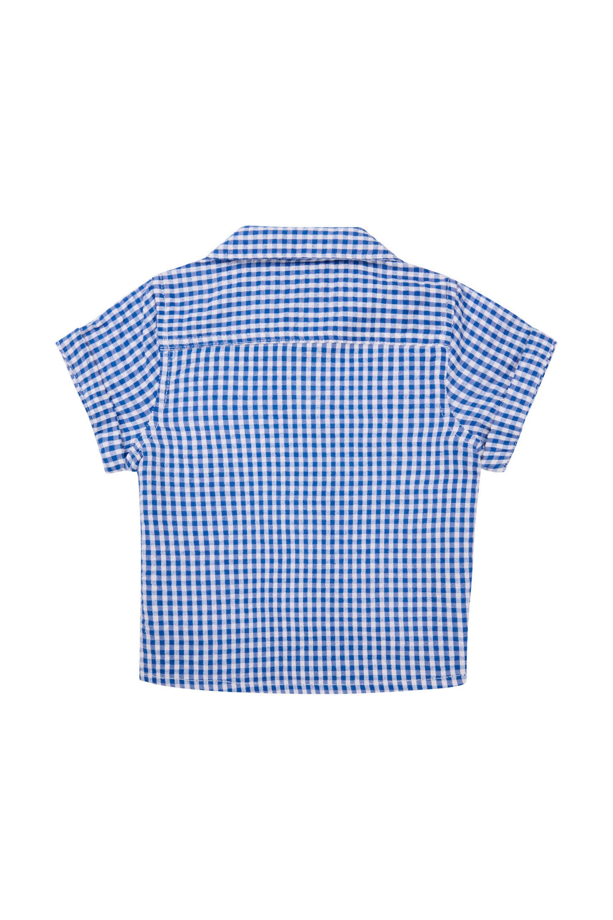Noppies Baby T-shirt Osnabruck Check pattern Medium blue