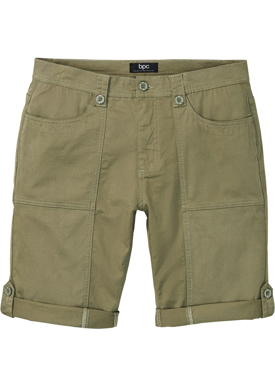 Bermuda extensible retroussable, Regular Fit