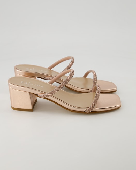 Zahira 12406 Pantoletten in Roségold