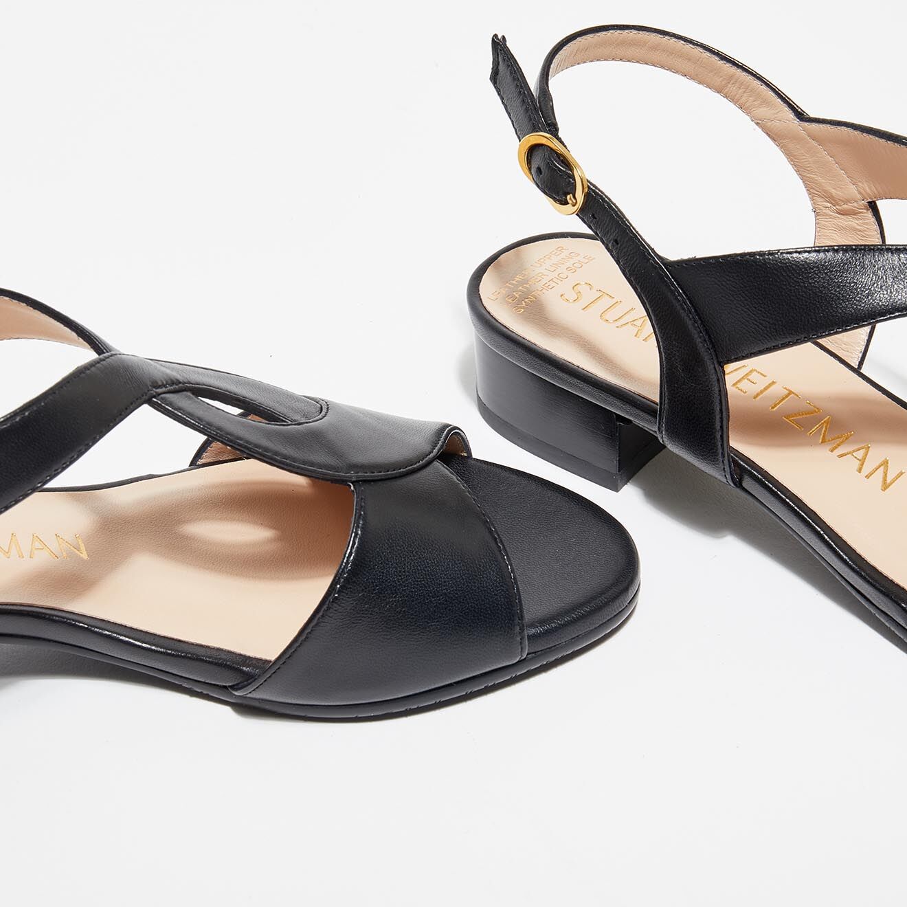 Stuart Weitzman Sandales en Cuir Shalena noires