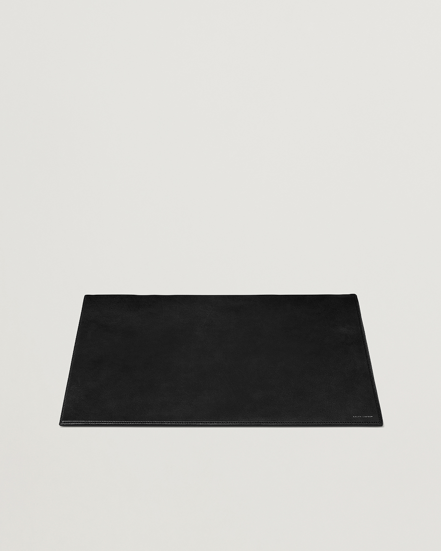 Ralph Lauren Home Brennan Small Leather Desk Blotter Black