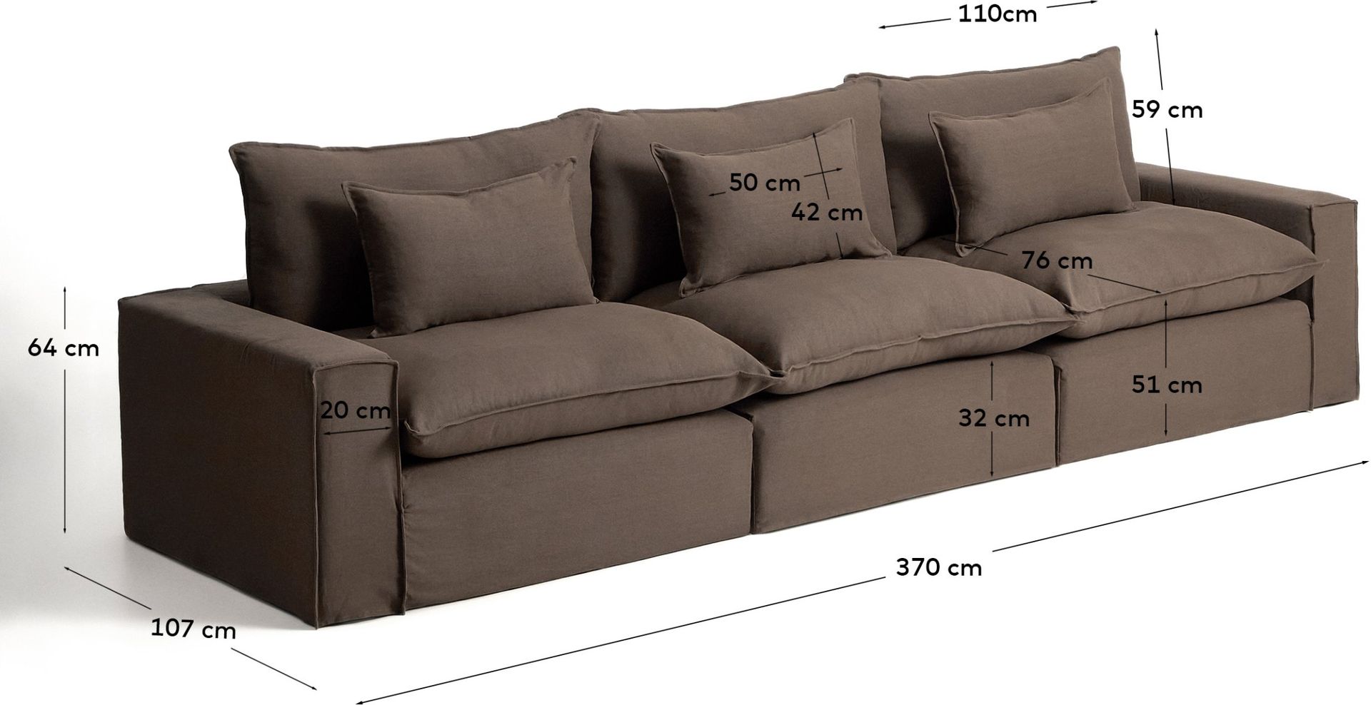Kave Home Anarela Taupe Elementenbank