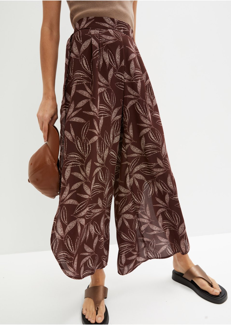 Pantalon palazzo avec fente