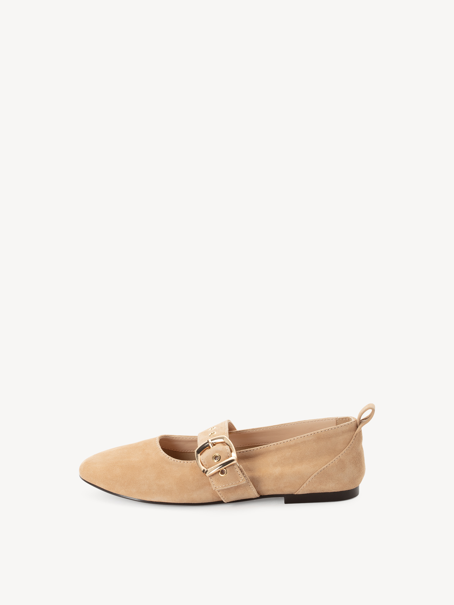 Leren Ballerina - beige