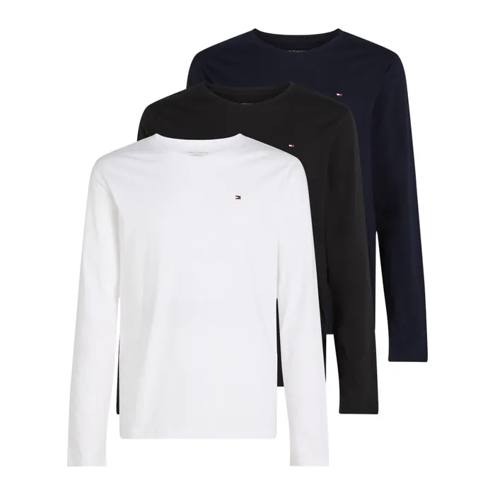 Tommy Hilfiger Signature Cotton Essentials LS Shirts Heren (3-pack)