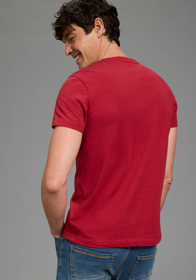 Bruno Banani T-Shirt Mit Doppelkragen und Zierbrusttasche