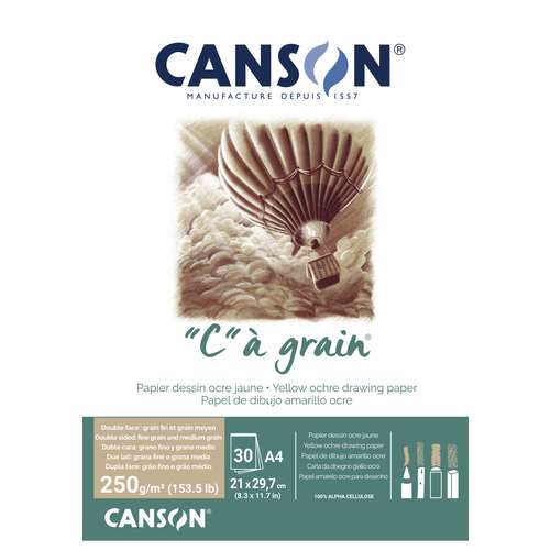CANSON® „C“ à grain Zeichenpapier, Ockergelb-meliert