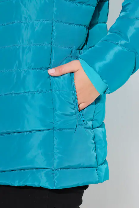 HYPRAR Steppjacke, wasserabweisend, Kapuze, türkis