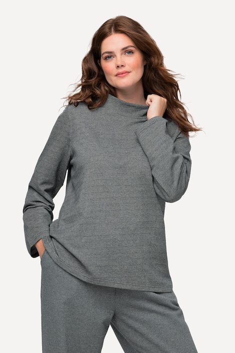 Sweatshirt, Stehkragen, Langarm, Biobaumwolle