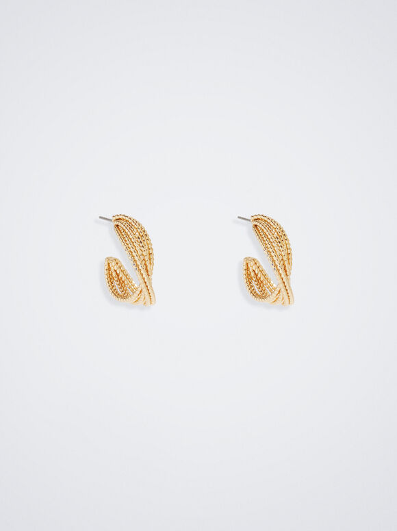 Brincos de argola dourados - Dourado