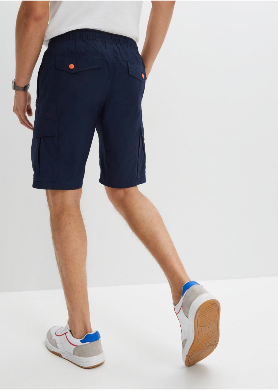 Bermuda cargo à taille extensible, Regular Fit