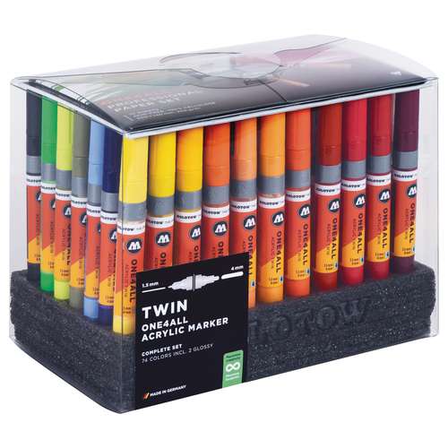 MOLOTOW™ ONE4ALL Acrylic Twin Marker, Complete Set, 2024 Edition