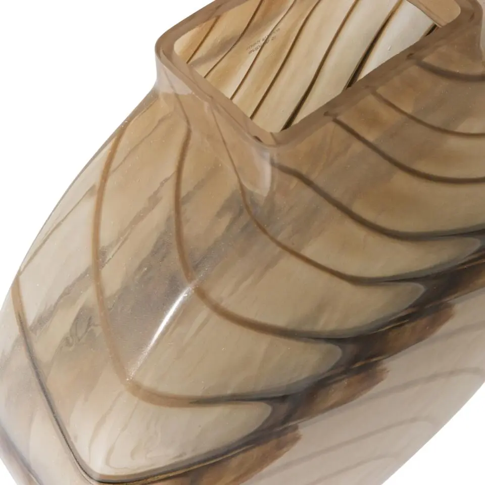 WOOOD Norbert Vaas - Handgevormd - Glas - Bruin - 26x25x8