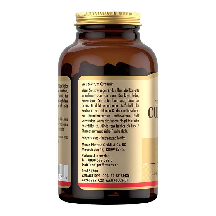 Solgar Vollspektrum Curcumin Kapseln, 90 St
