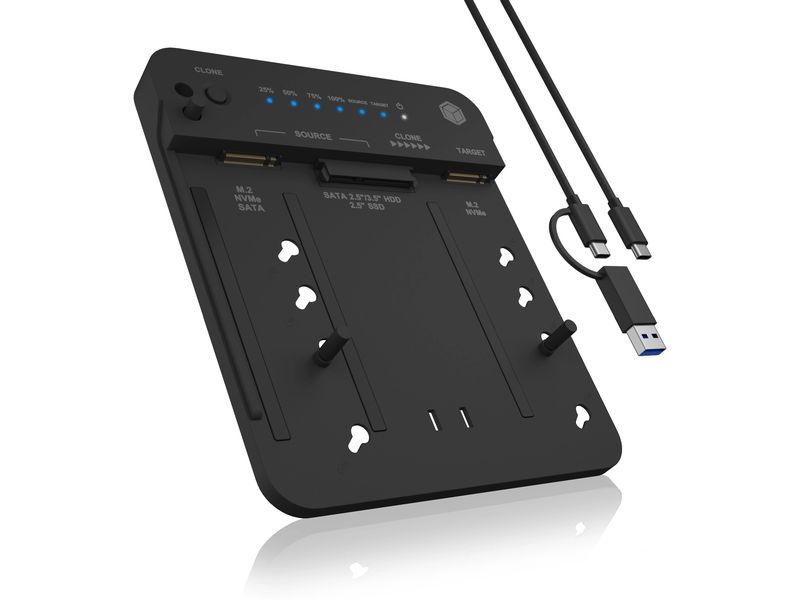 ICY BOX Docking- und Klonstation IB-2913MCL-C31 Docking- und Klonstation für M.2 NVMe SSD und 2.5