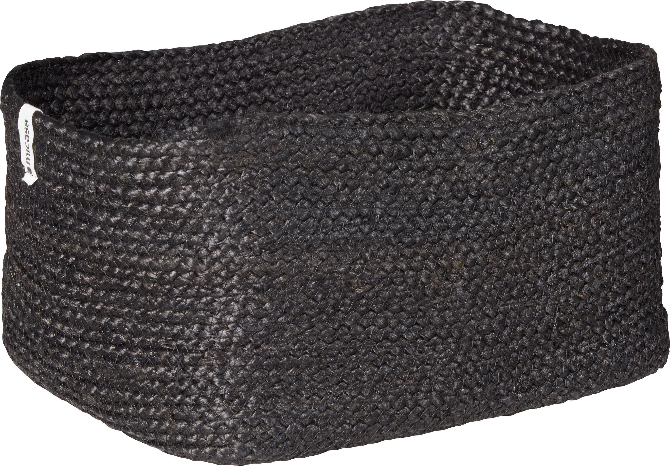 OLIVA Jutekorb schwarz o.Henkel 37x26x20 - Schwarz / B: 26.0 cm x T: 37.0 cm x H: 20.0 cm