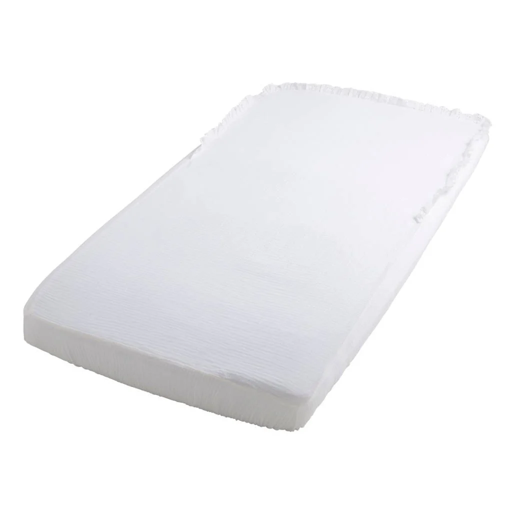 Baby's Only katoenen baby hoeslaken ledikant 60 x 120 cm wit