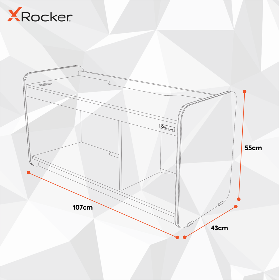 Xrocker Electra Tv Media Cabinet - Black With Black Led