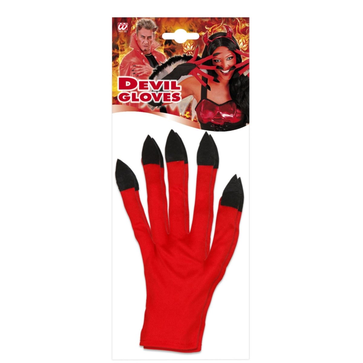 Halloween Handschoenen Rood Zwart Duivel