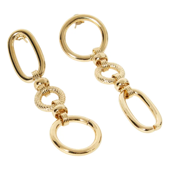 Louise Damas Boucles d'Oreilles Asymétriques Charlotte | Doré