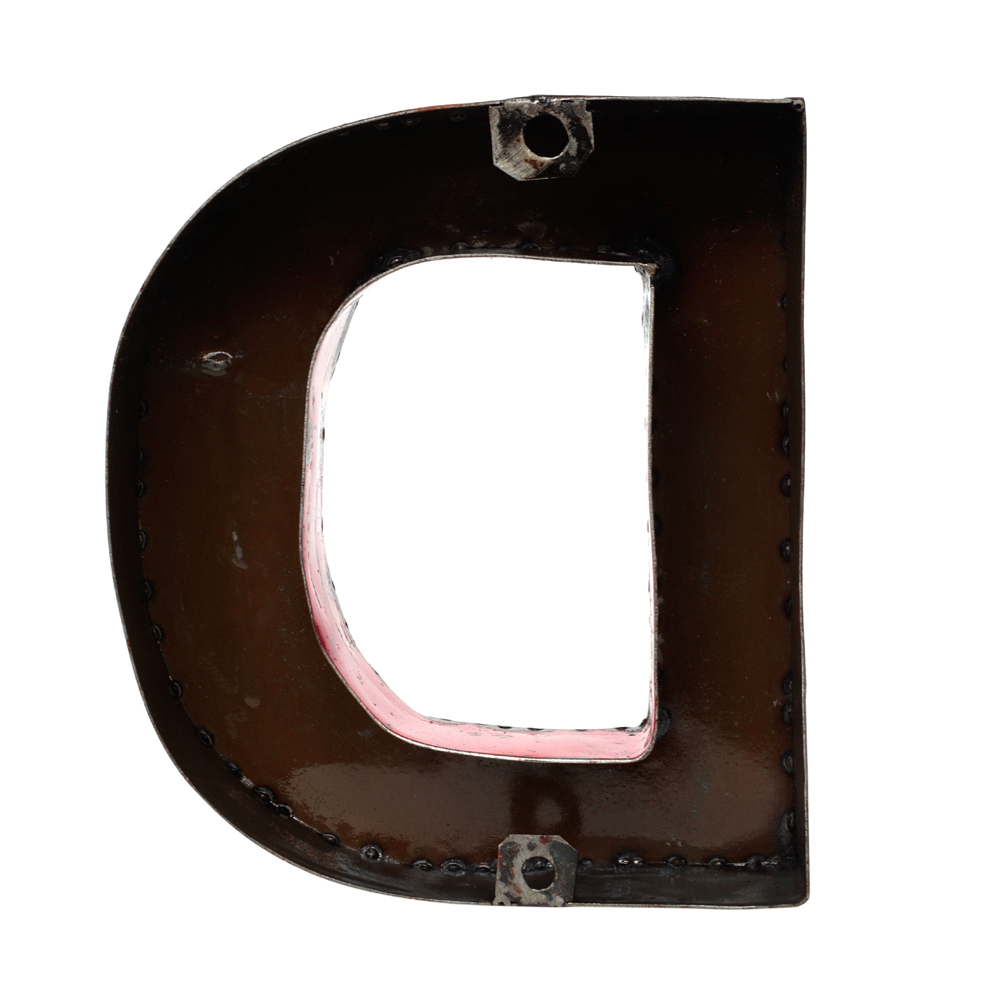 Metallbuchstabe 'D', multicolor, T 16 cm, B 20 cm, H 4 cm von fischer's lagerhaus