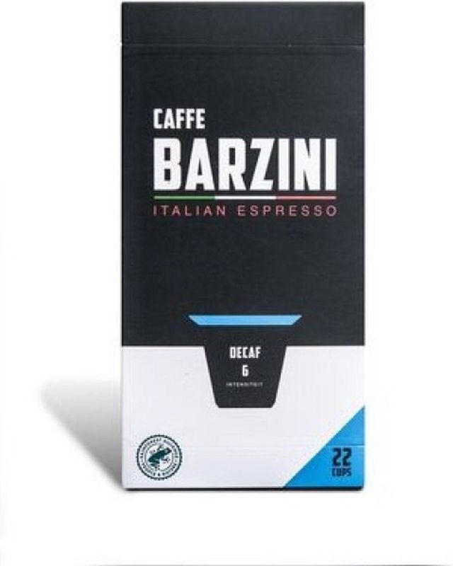 Caffe Barzini - Decaf - Koffiecapsules - 22 Stuks - Compatibel met Nespresso