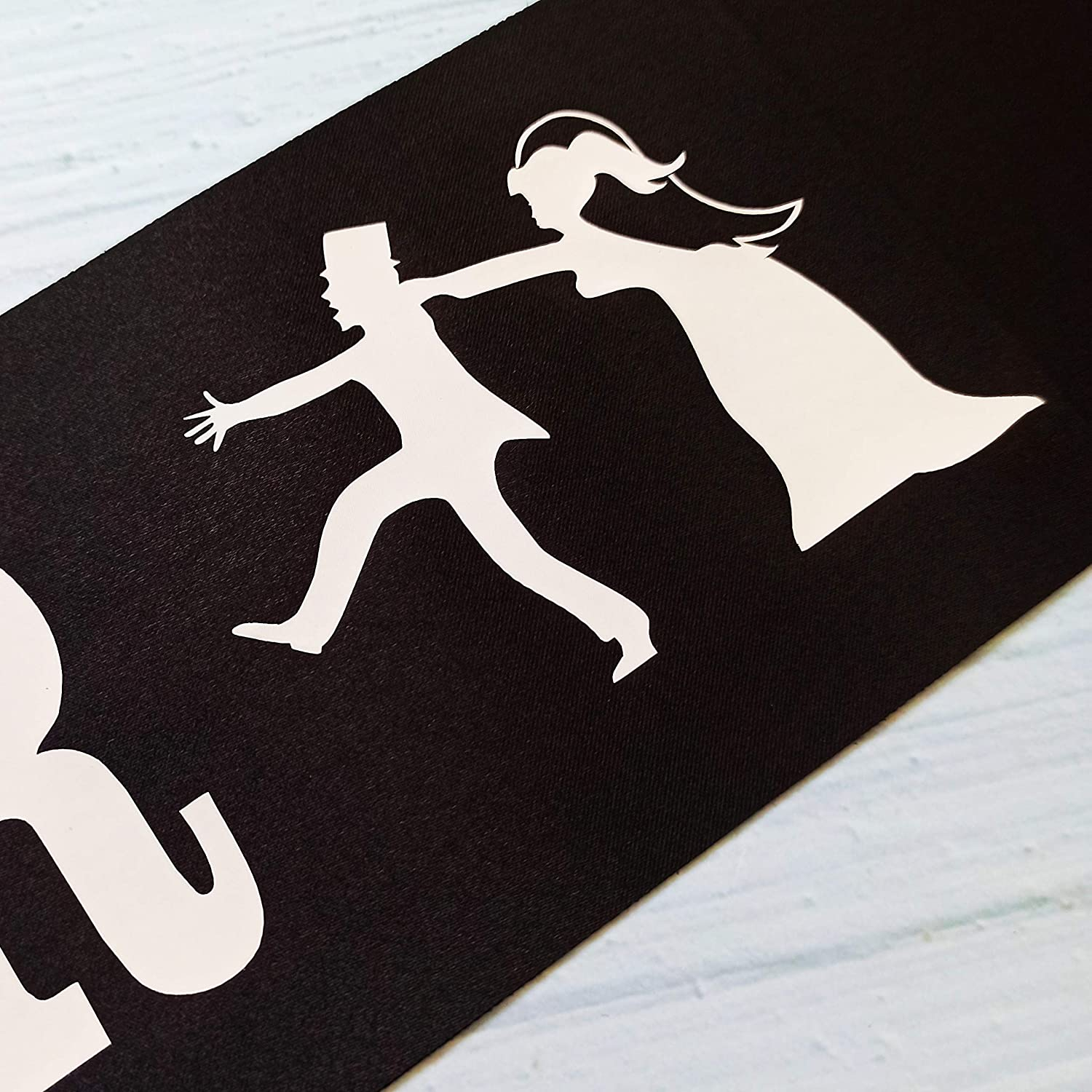 (Ø82cm) Bachelor Party Accessoire Junggesellenabschied Schärpe Game Over - Schwarz / Weiss