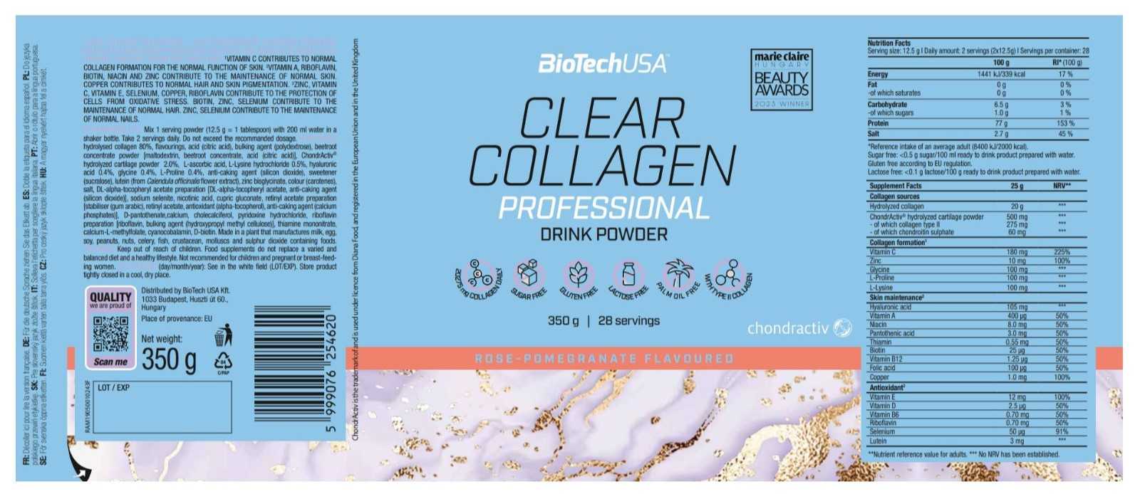 Biotech USA Clear Collagen Professional 350g