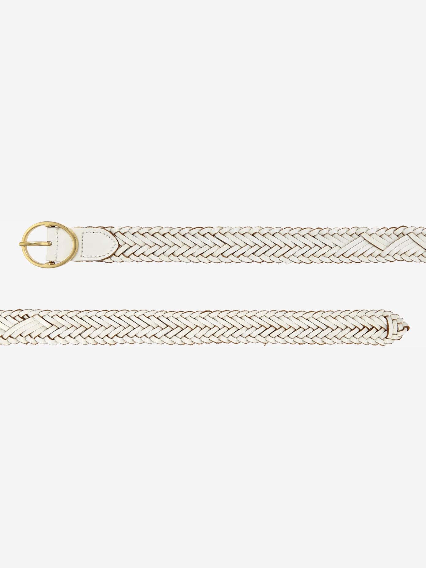 Ceinture en cuir forme personnalisée grâce à l'aspect tressé